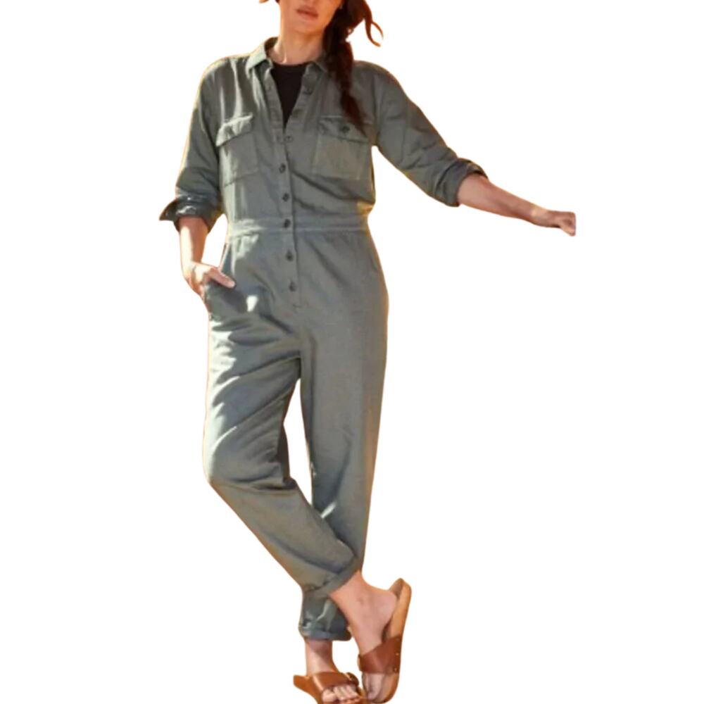 Outerknown Sea Long Sleeve Suit Jumpsuit Deep Forest Olive | Size Small | NWOT
